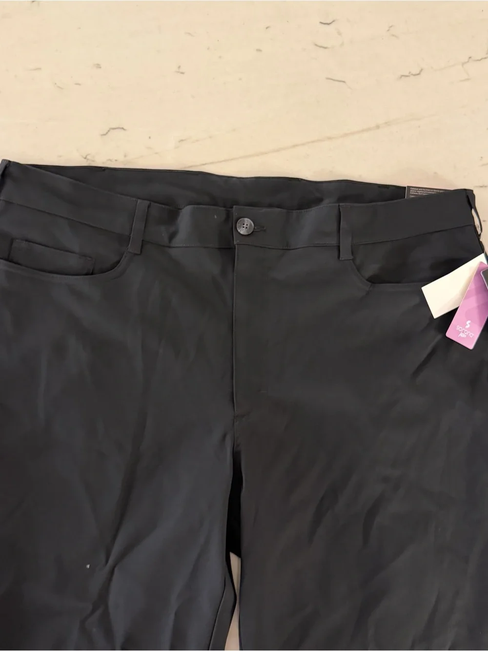 NWT Callaway Golf 5 Pocket Pant Mens Size 40x30 Black Flat Front Stretch New
